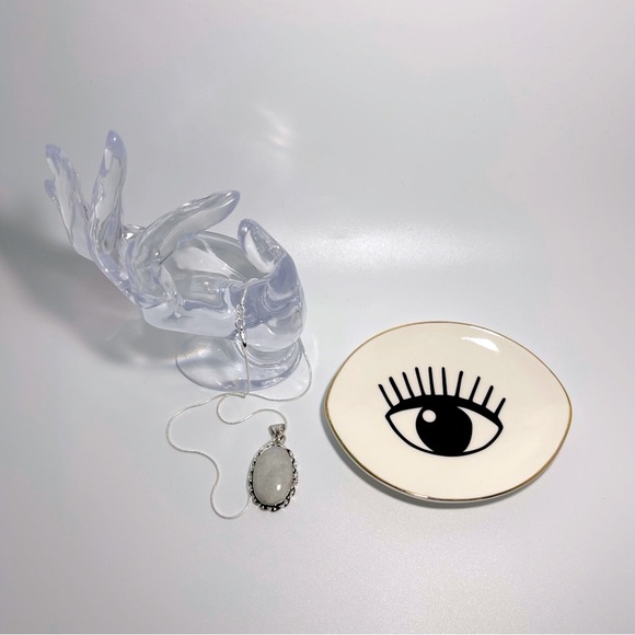 π Lovely flower moonstone necklace - Picture 4 of 9